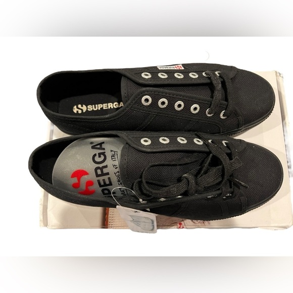 NWT Superga Women’s 2790 Black Fashion Sneakers in size 9.5 - Picture 5 of 8